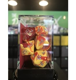 7- Dice Set GEMINI 7-DIE SET RED-YELLOW/SILVER