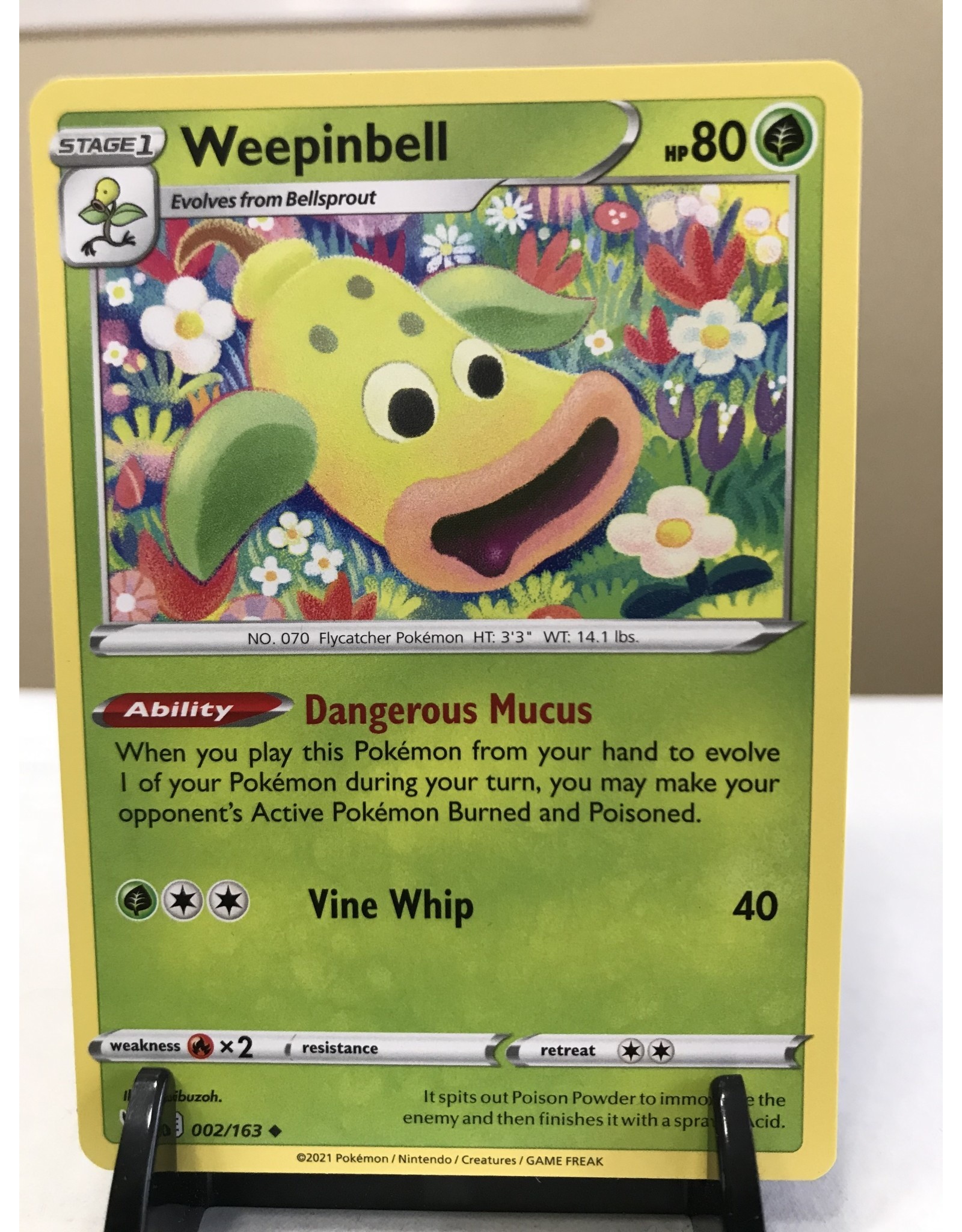 Pokemon Weepinbell 002/163