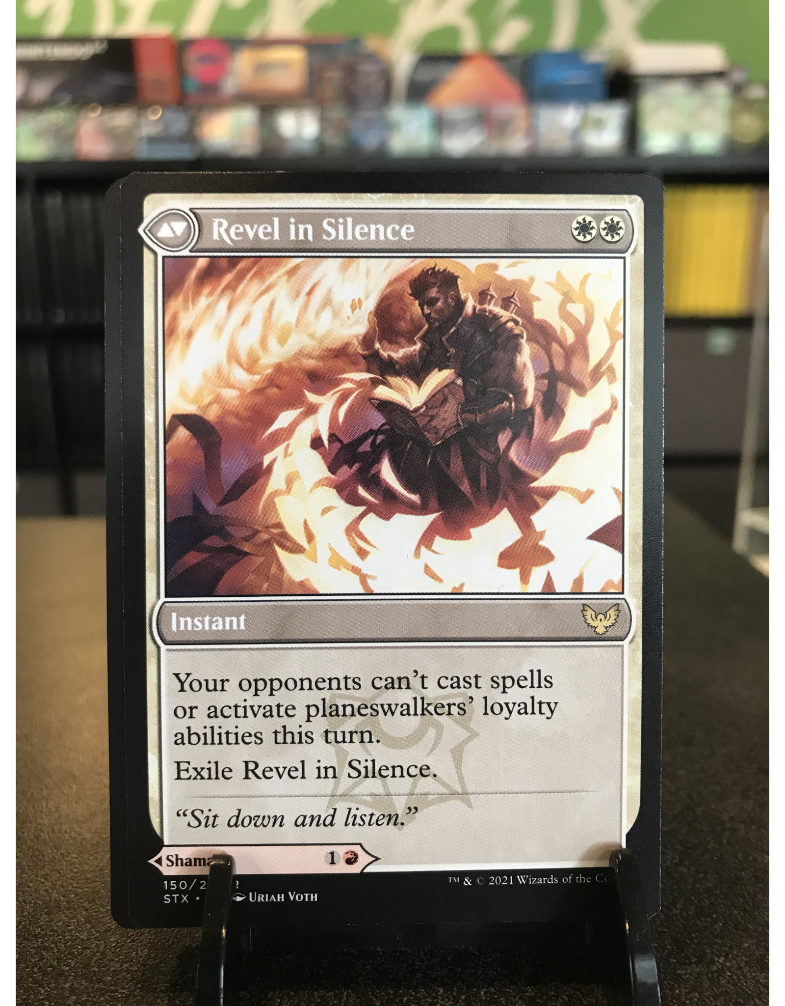 Magic Flamescroll Celebrant // Revel in Silence  (STX)