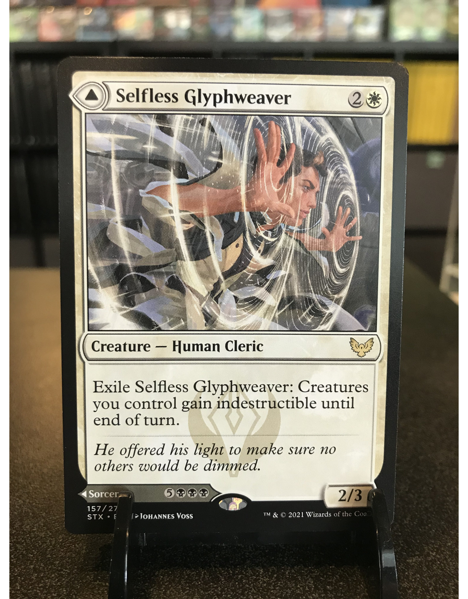 Magic Selfless Glyphweaver // Deadly Vanity  (STX)