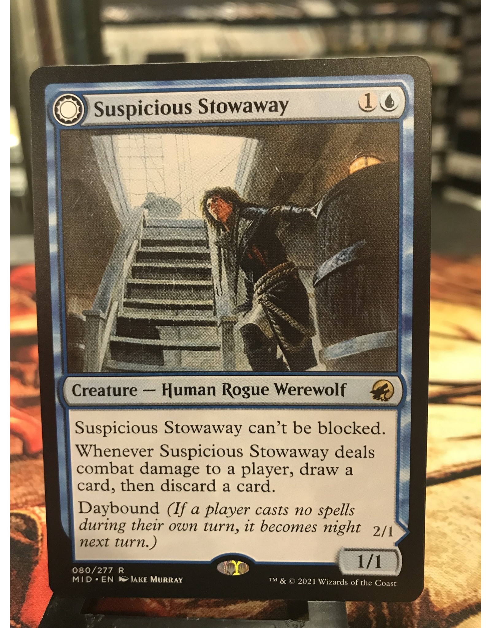 Magic Suspicious Stowaway // Seafaring Werewolf  (MID)