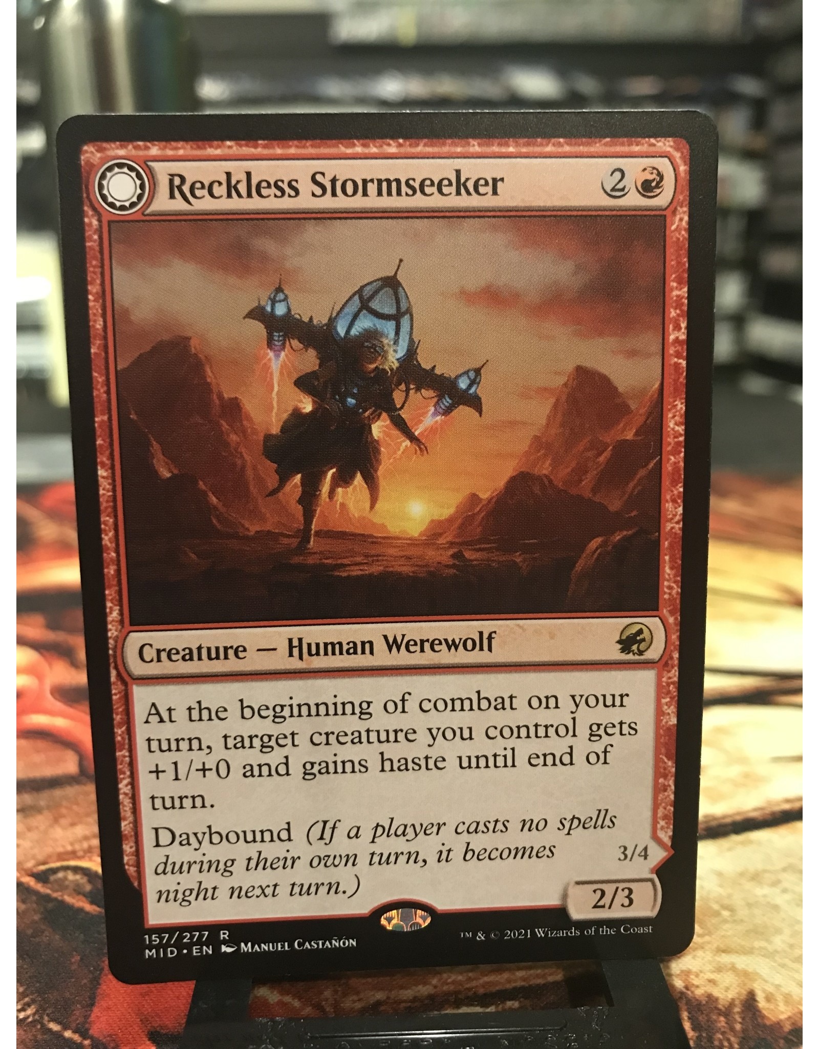 Magic Reckless Stormseeker // Storm-Charged Slasher  (MID)