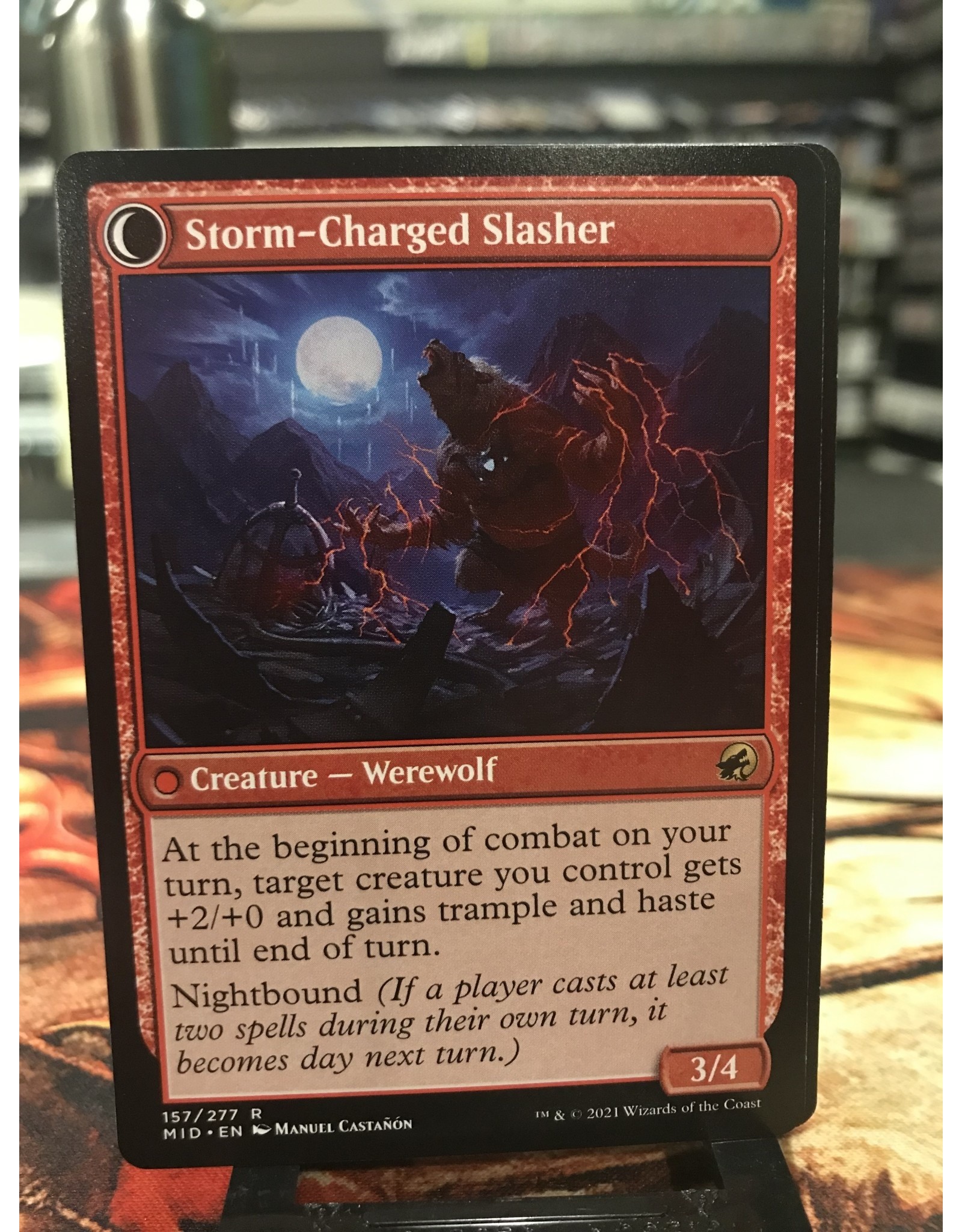 Magic Reckless Stormseeker // Storm-Charged Slasher  (MID)