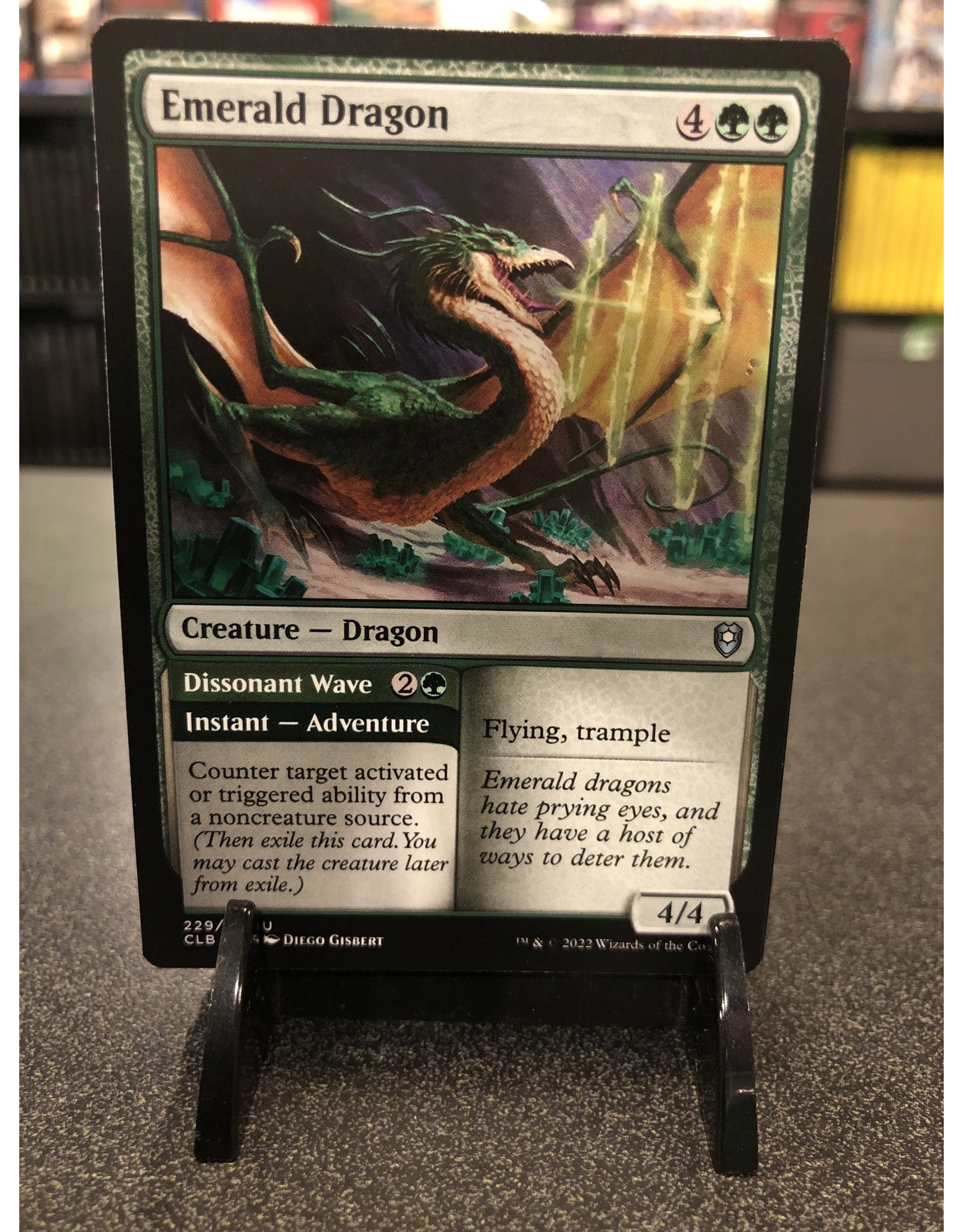 Magic Emerald Dragon // Dissonant Wave  (CLB)