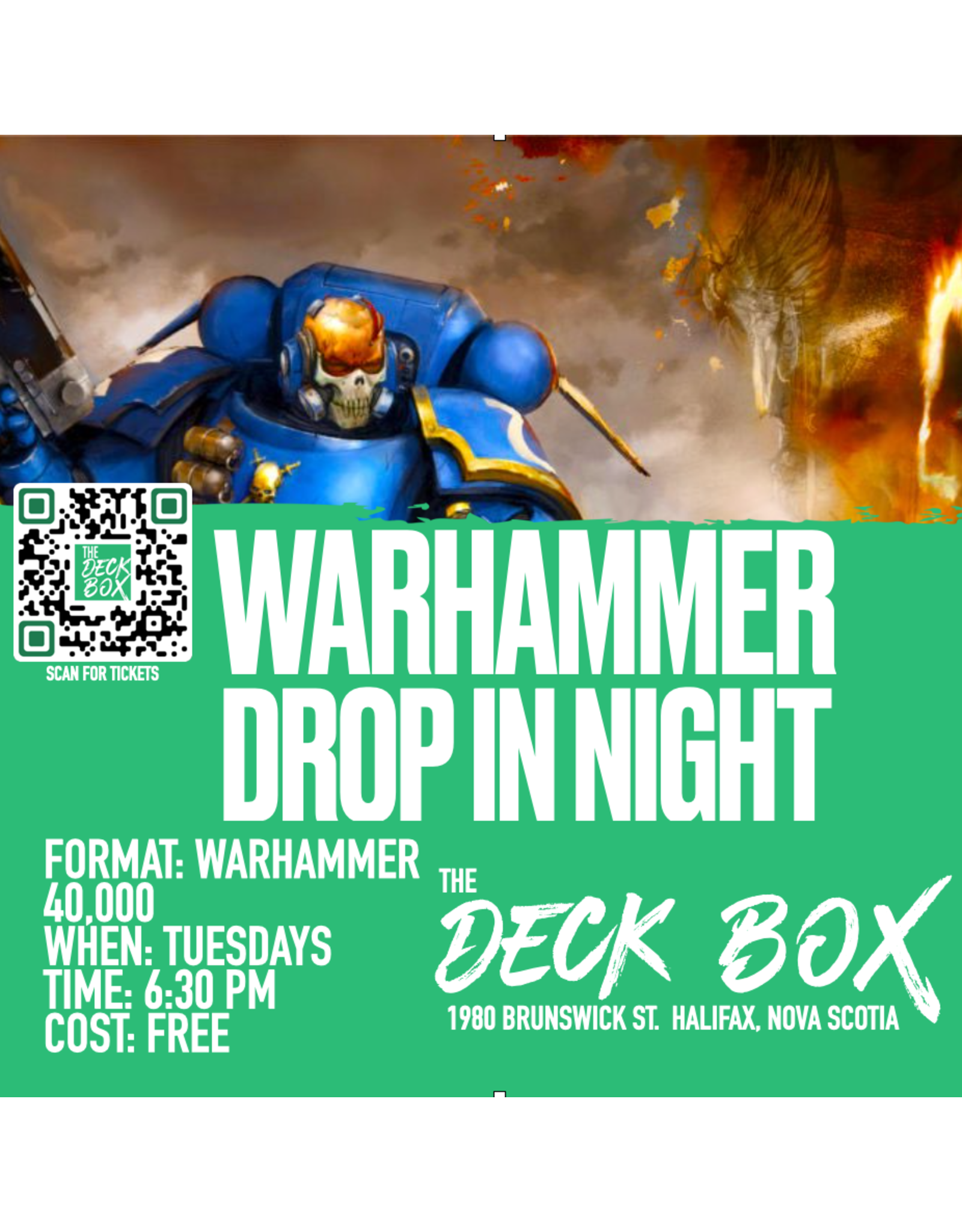 Events Tuesday Warhammer Drop In Night - 40K