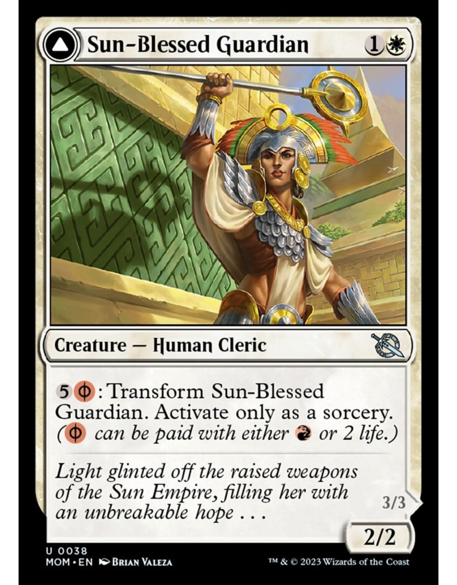 Sun-Blessed Guardian // Furnace-Blessed Conqueror  (MOM)