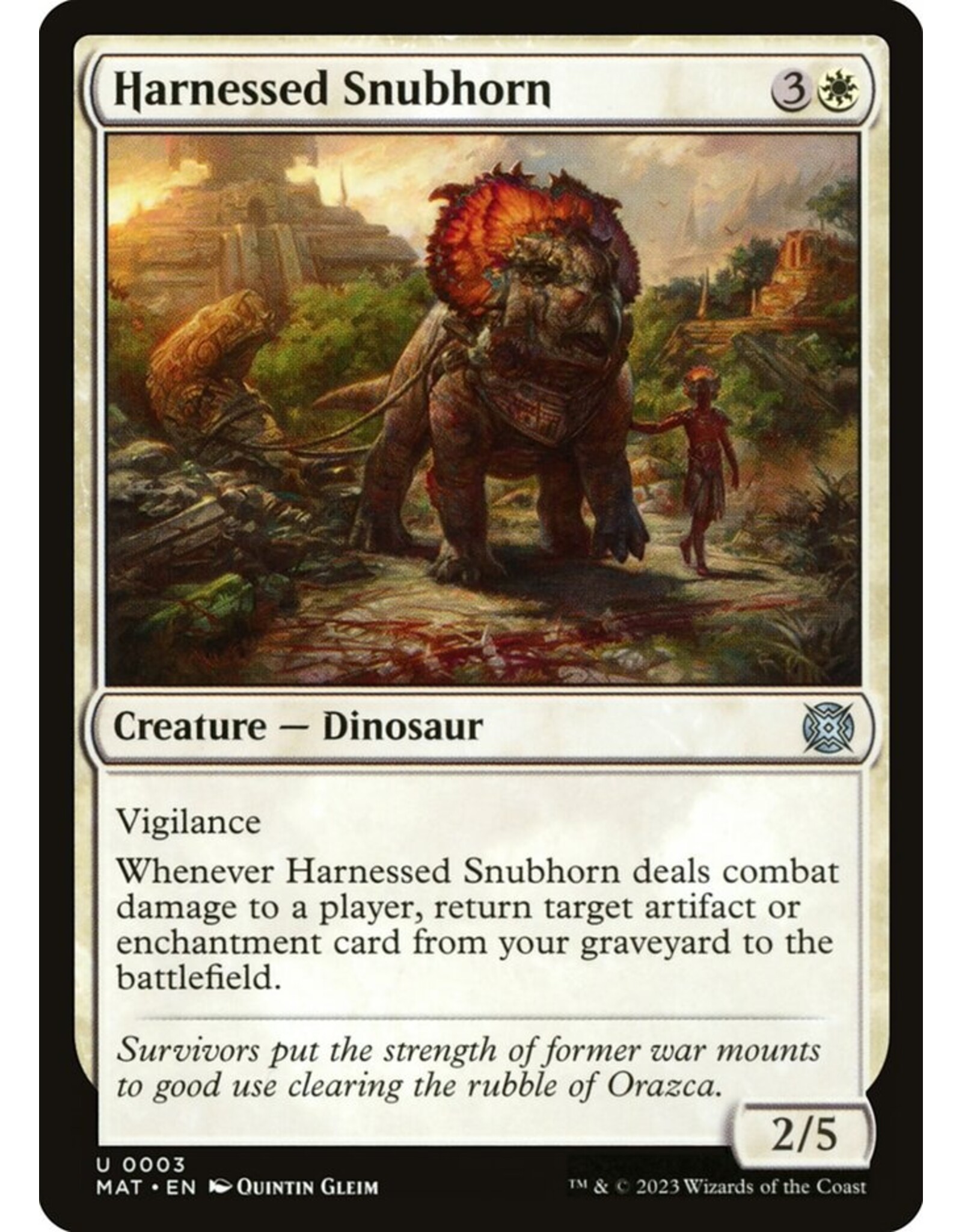 Harnessed Snubhorn  (MAT)