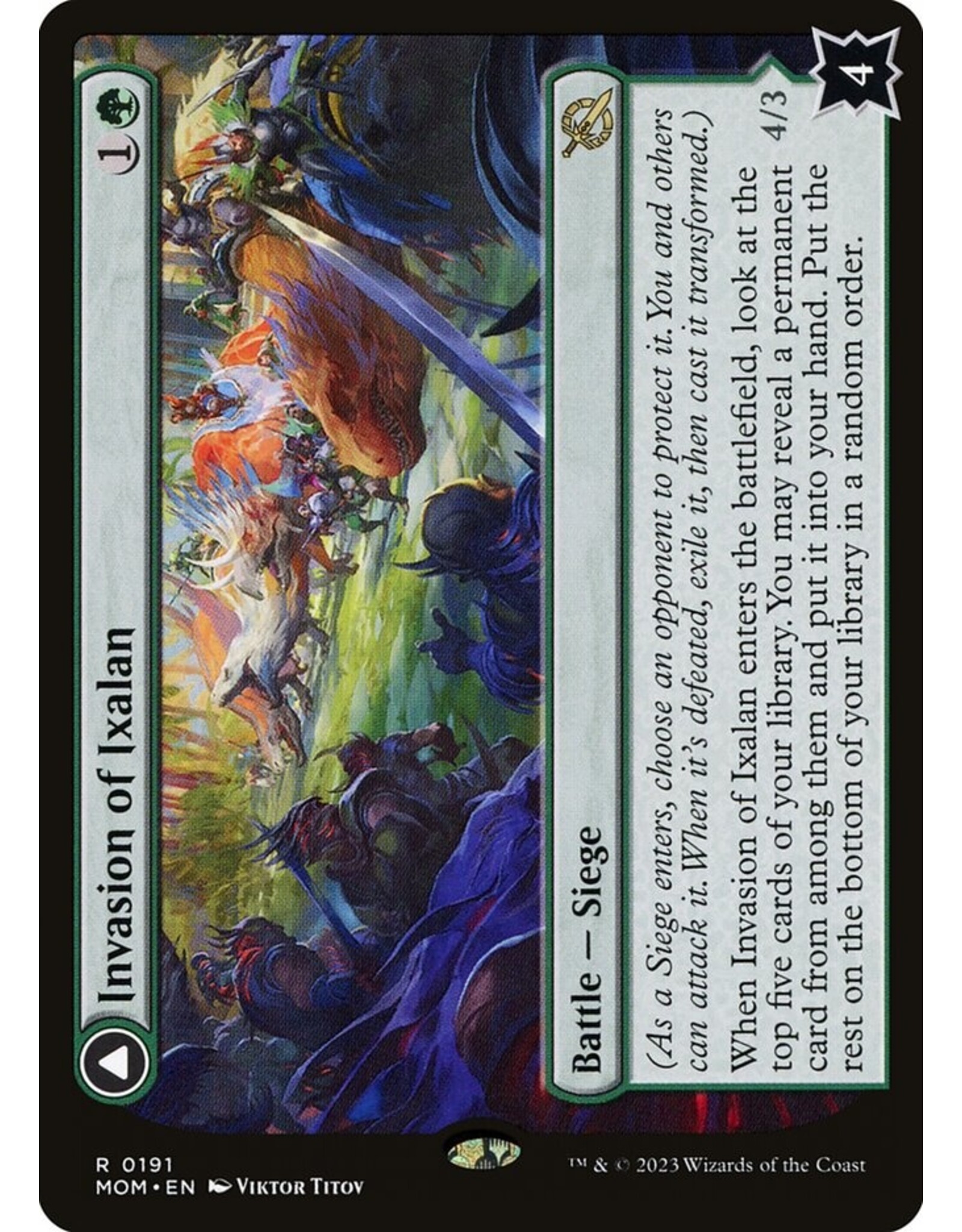 Invasion of Ixalan // Belligerent Regisaur  (MOM)