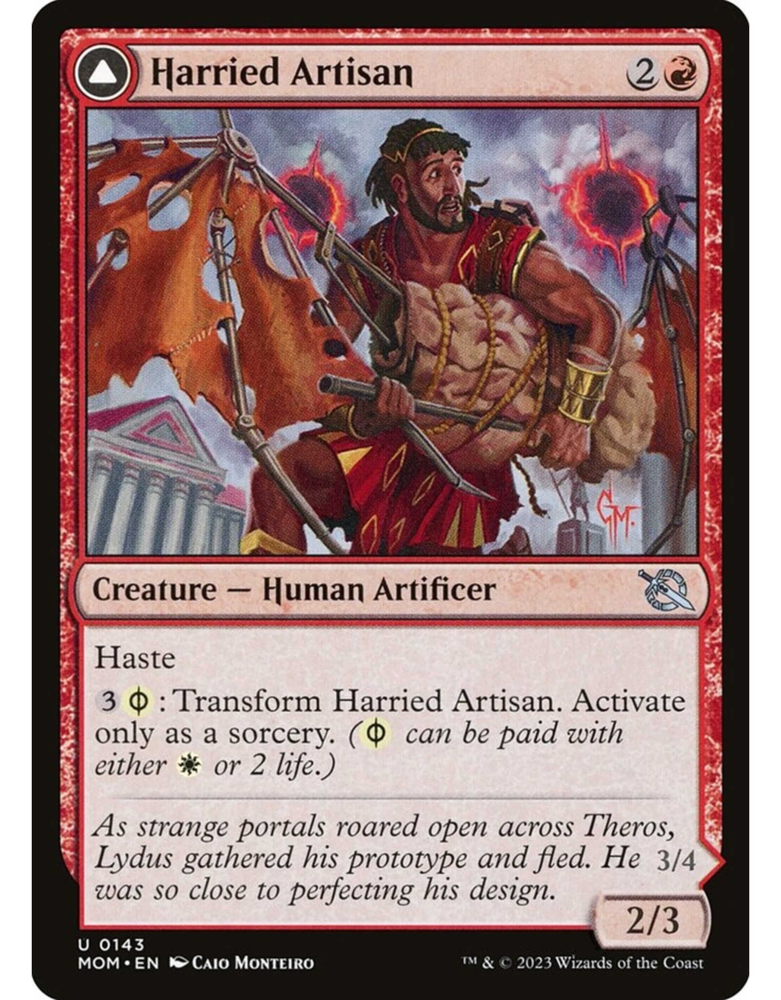 Harried Artisan // Phyrexian Skyflayer  (MOM)