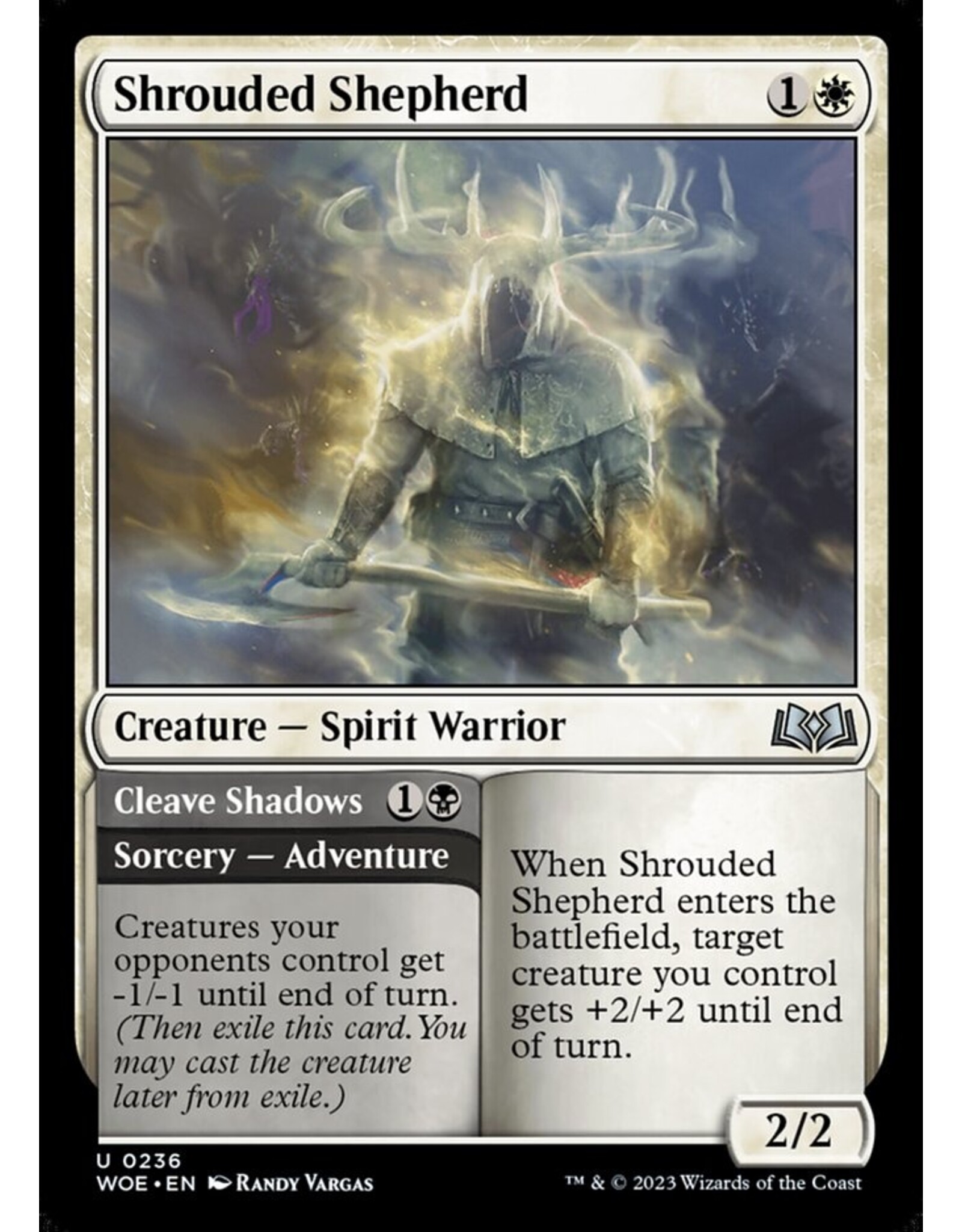 Magic Shrouded Shepherd // Cleave Shadows  (WOE)