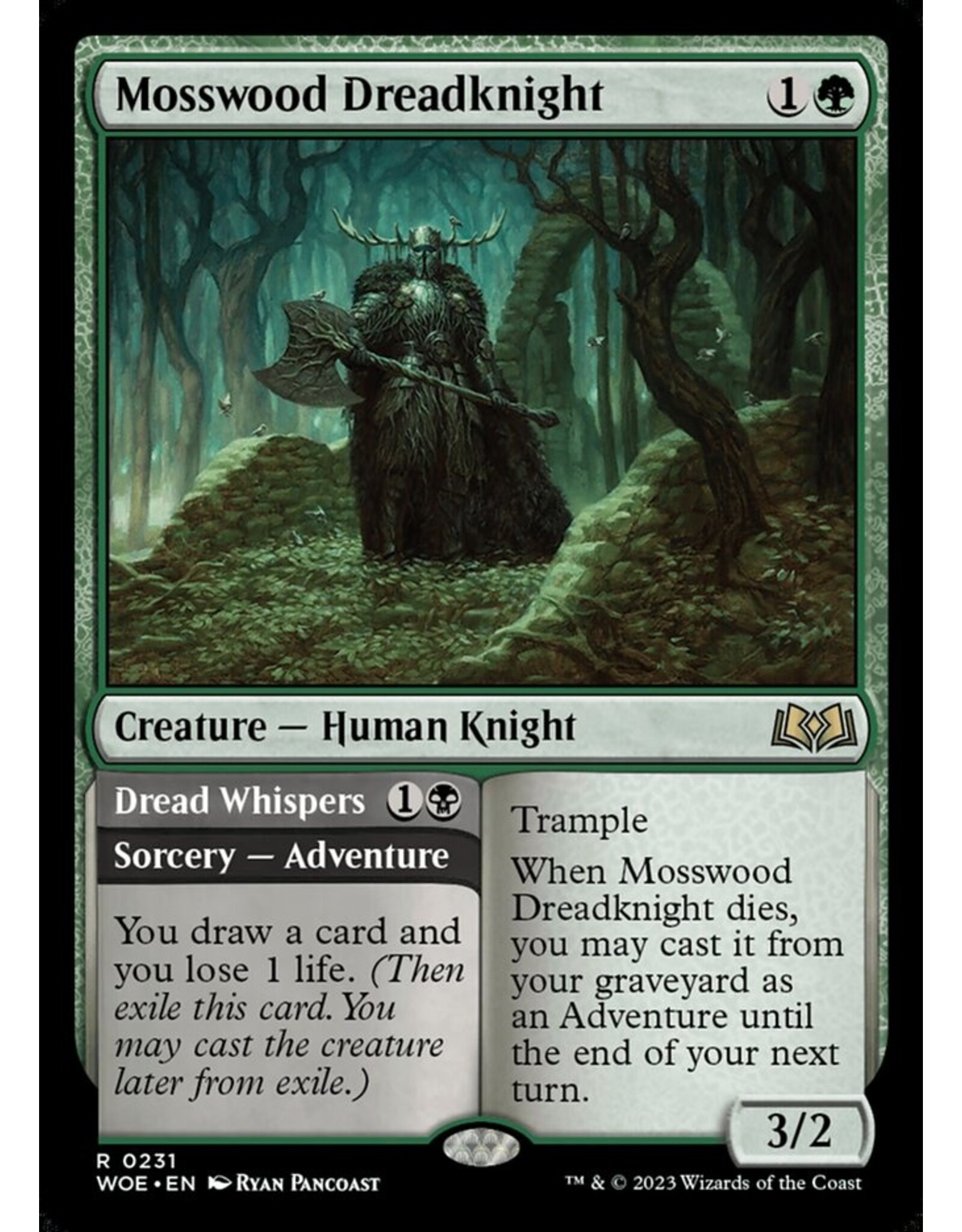 Magic Mosswood Dreadknight // Dread Whispers  (WOE)