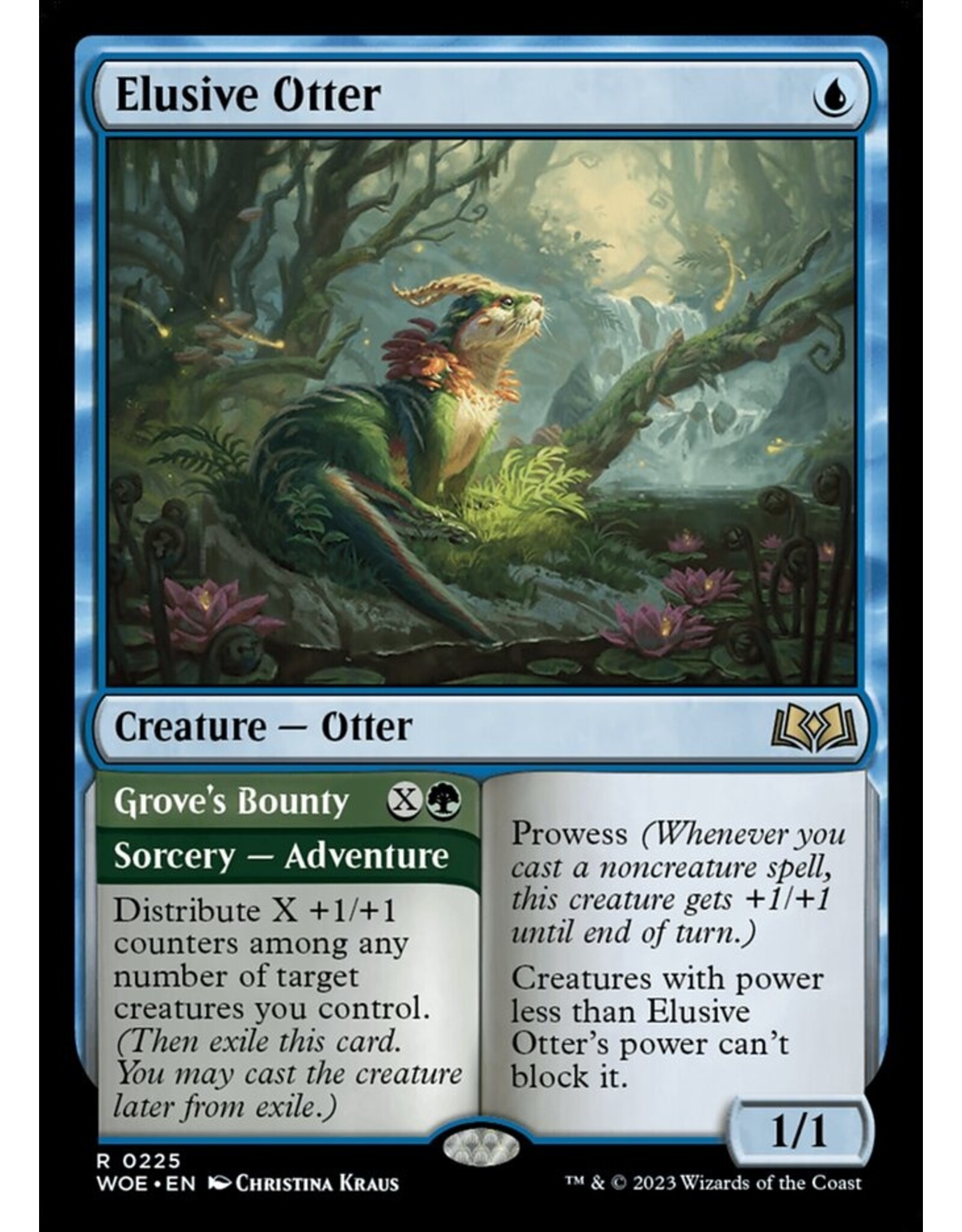 Magic Elusive Otter // Grove's Bounty  (WOE)