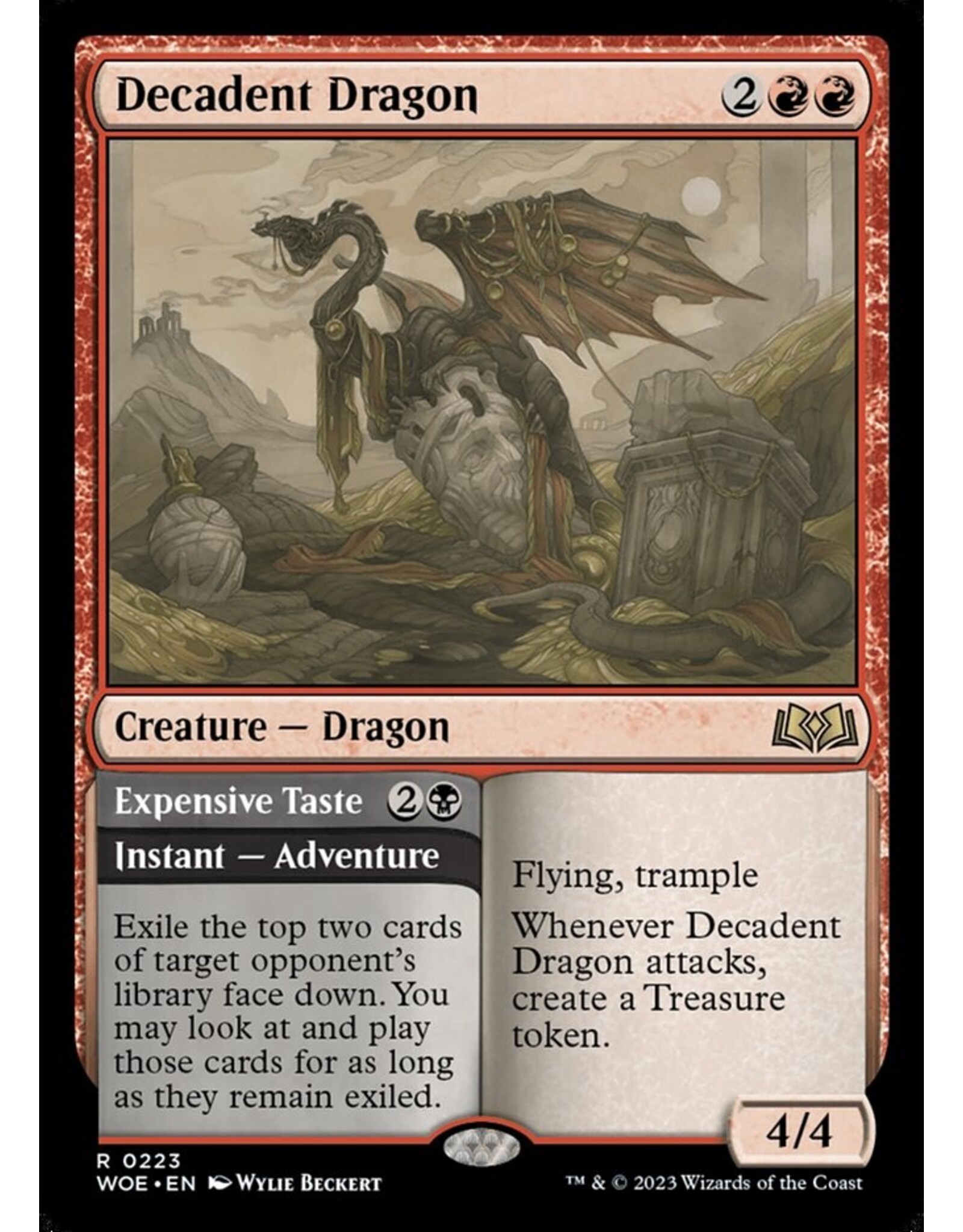 Magic Decadent Dragon // Expensive Taste  (WOE)