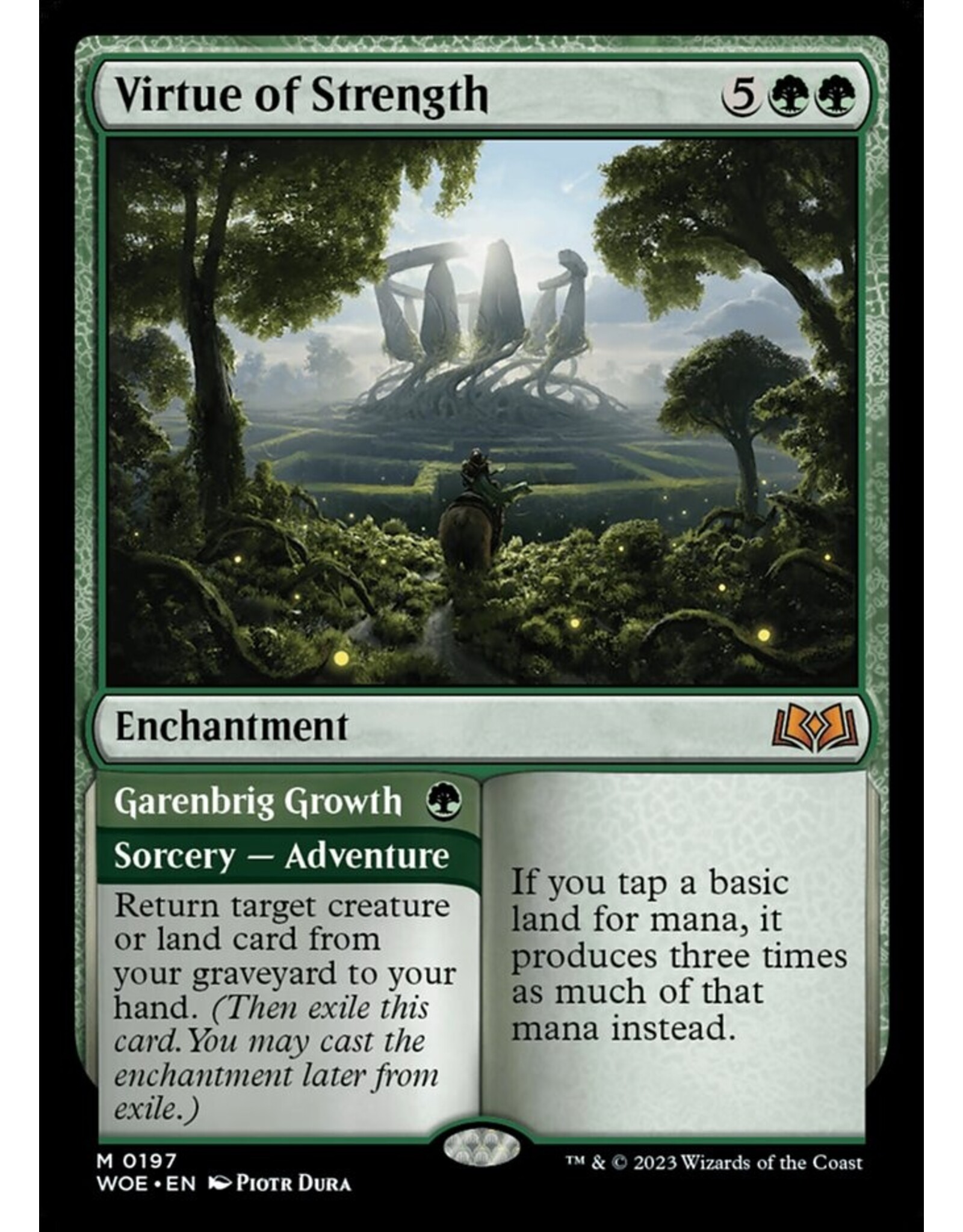 Magic Virtue of Strength // Garenbrig Growth  (WOE)