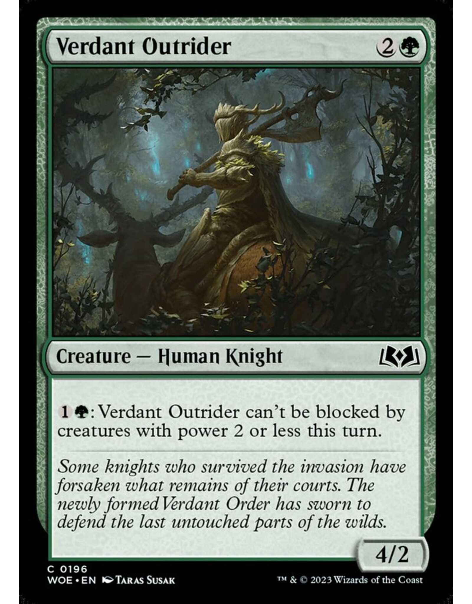 Magic Verdant Outrider  (WOE)