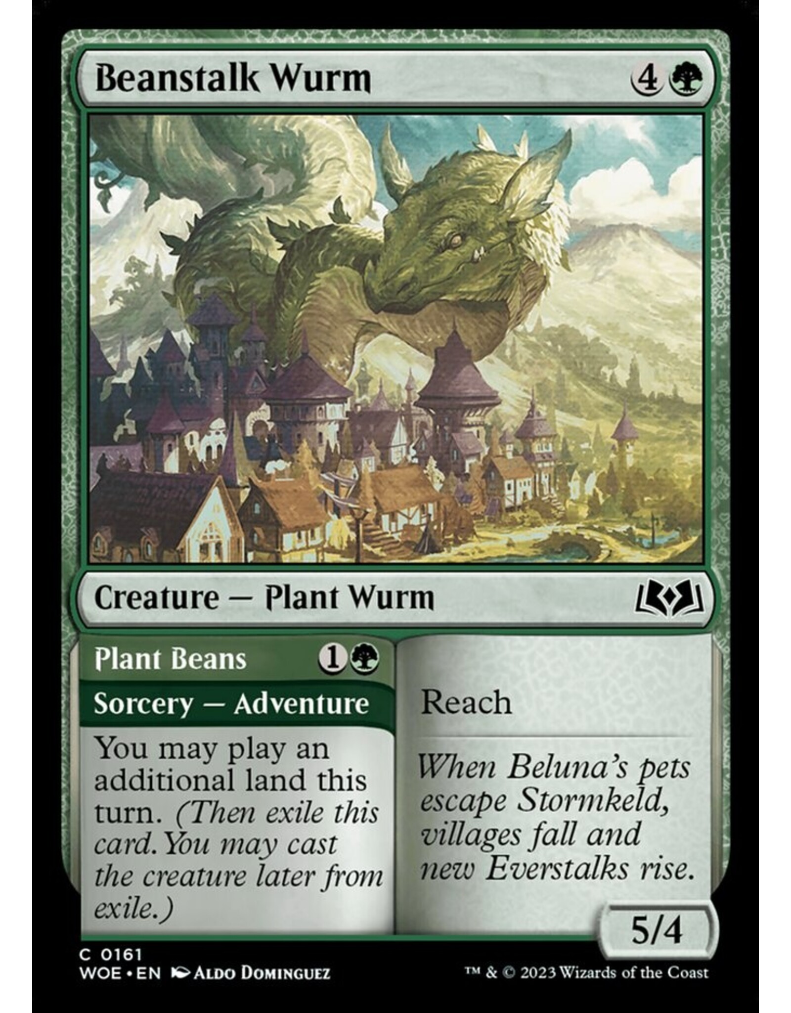 Magic Beanstalk Wurm // Plant Beans  (WOE)