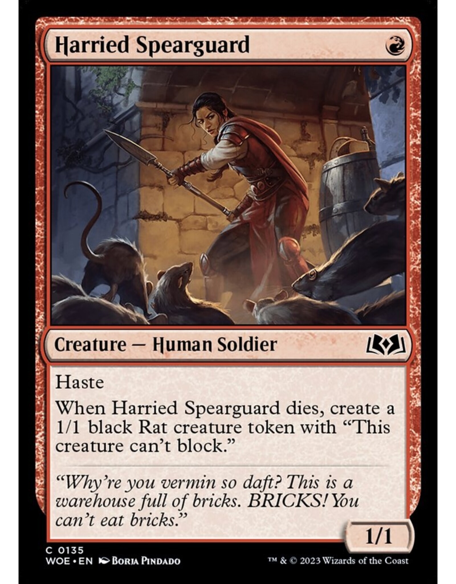 Magic Harried Spearguard  (WOE)