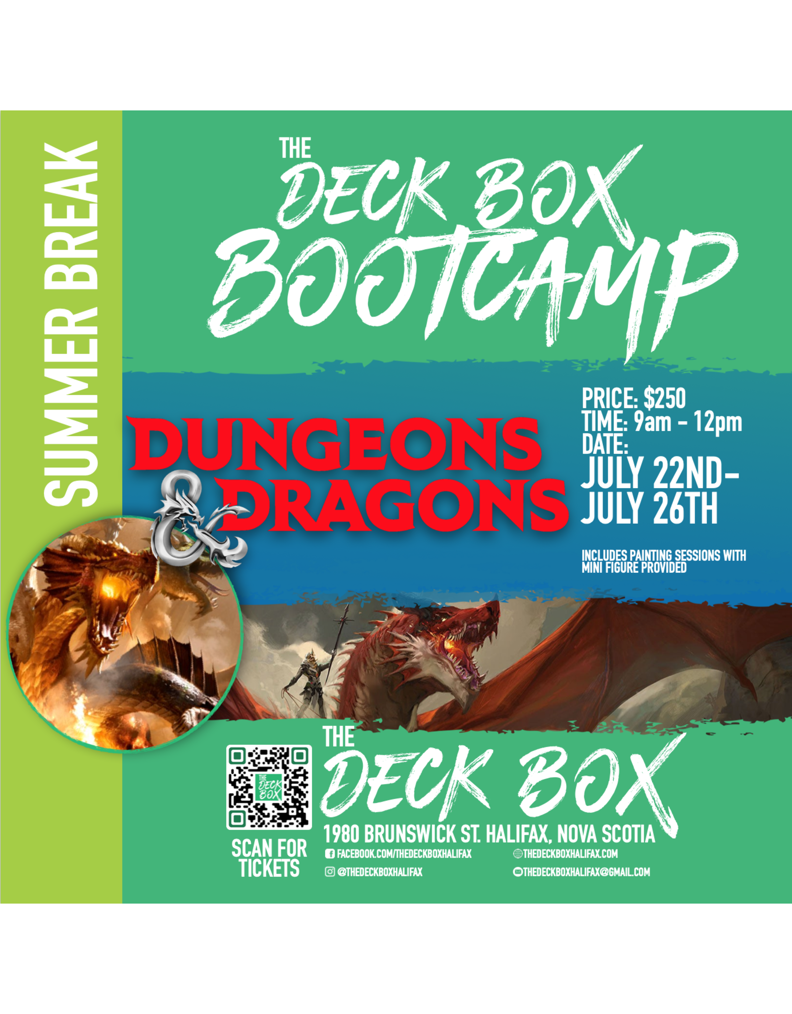Events Summer Break D&D Week  (July 22nd - Friday July 26th -  9am - 12pm) Week 4 Bootcamp