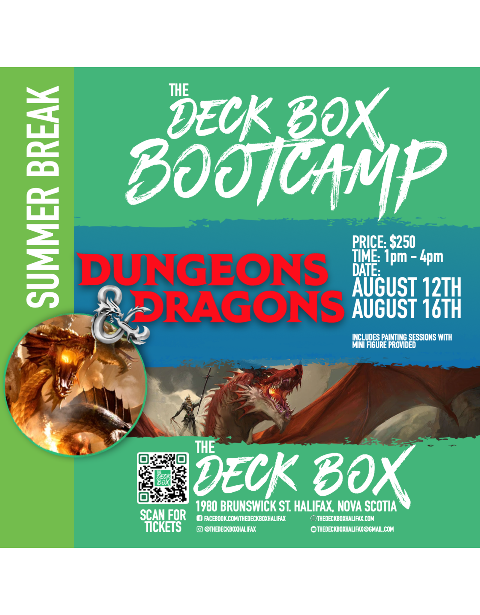 Events Summer Break D&D Week  (August 12th - August 16th - 1pm - 4pm) Week 7 Bootcamp