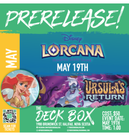 Events (Sunday May 19th @ 1:00) Lorcana Prerelease - Ursula's Return