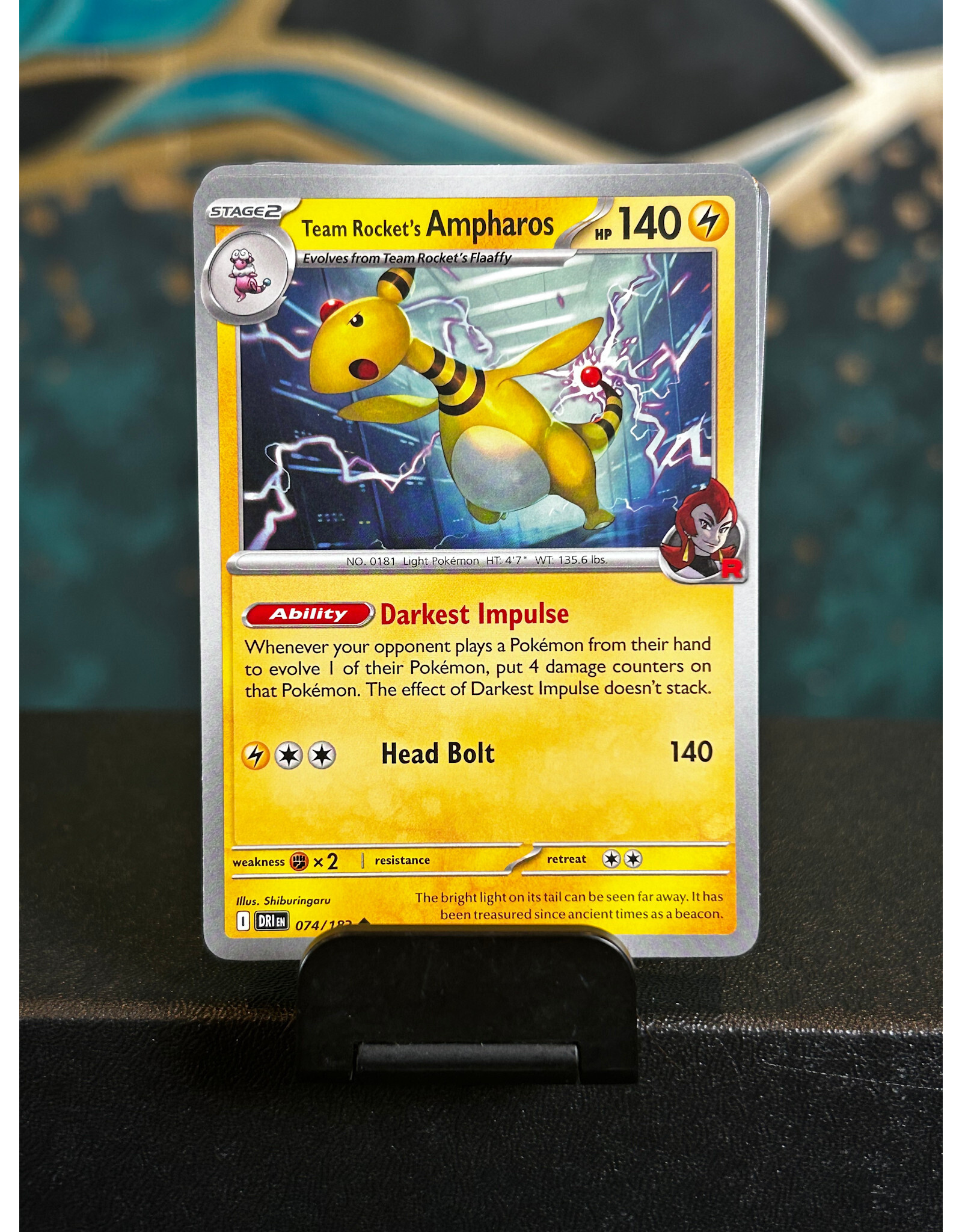 Team Rocket's Ampharos  074/182