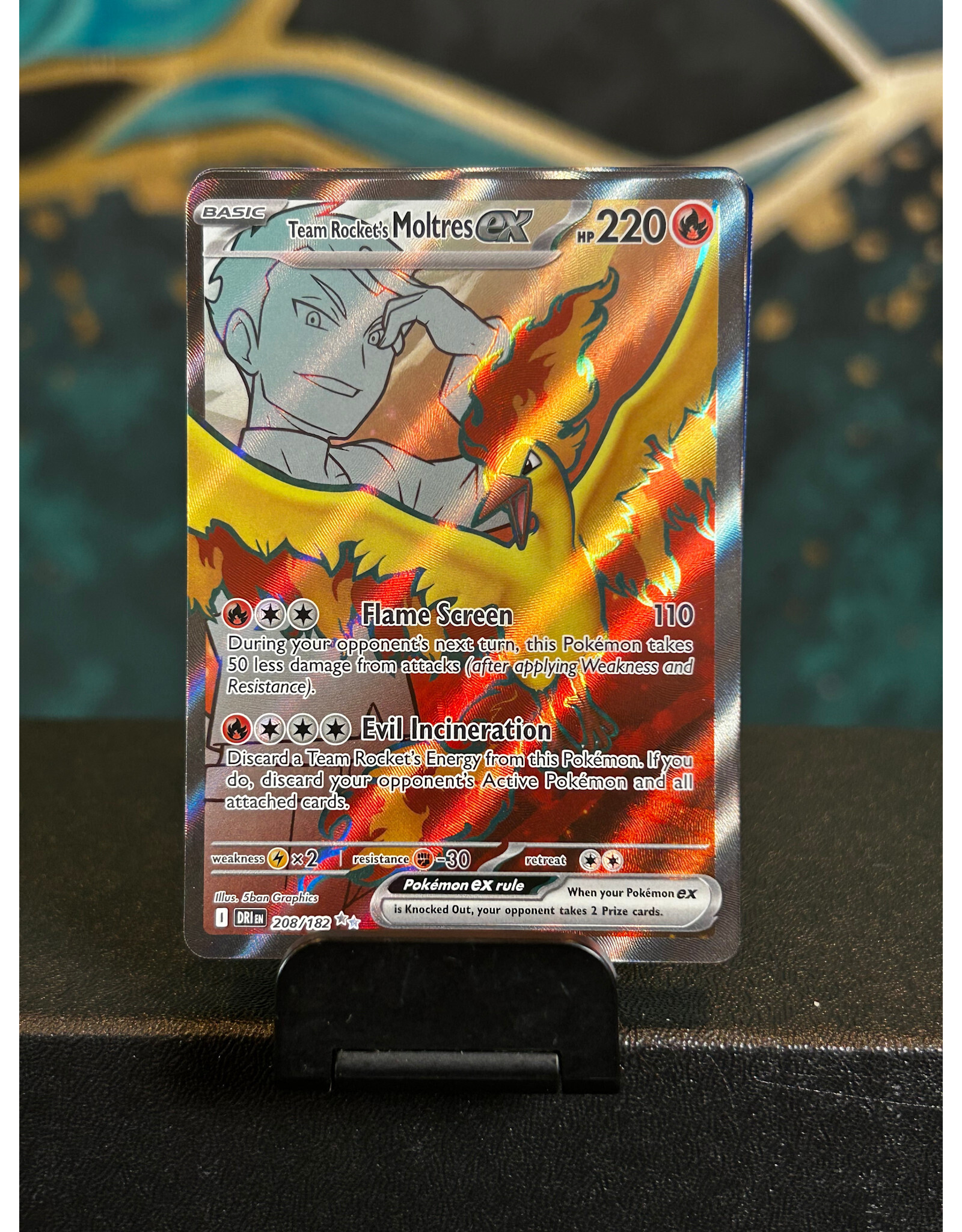 Team Rocket's Moltres Ex  208/182