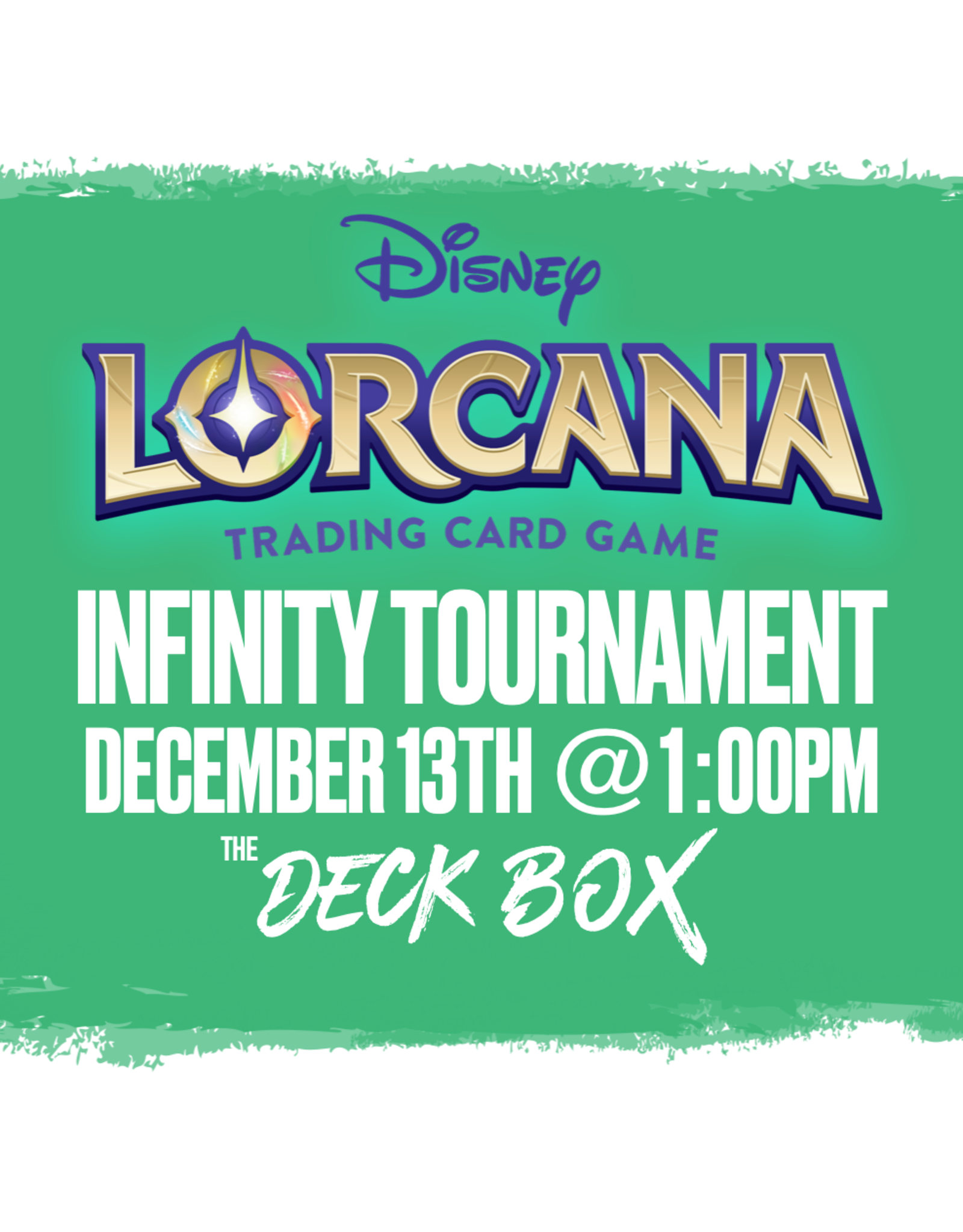 Events Lorcana Infinity Tournament (Saturday December 13TH @ 1:00)