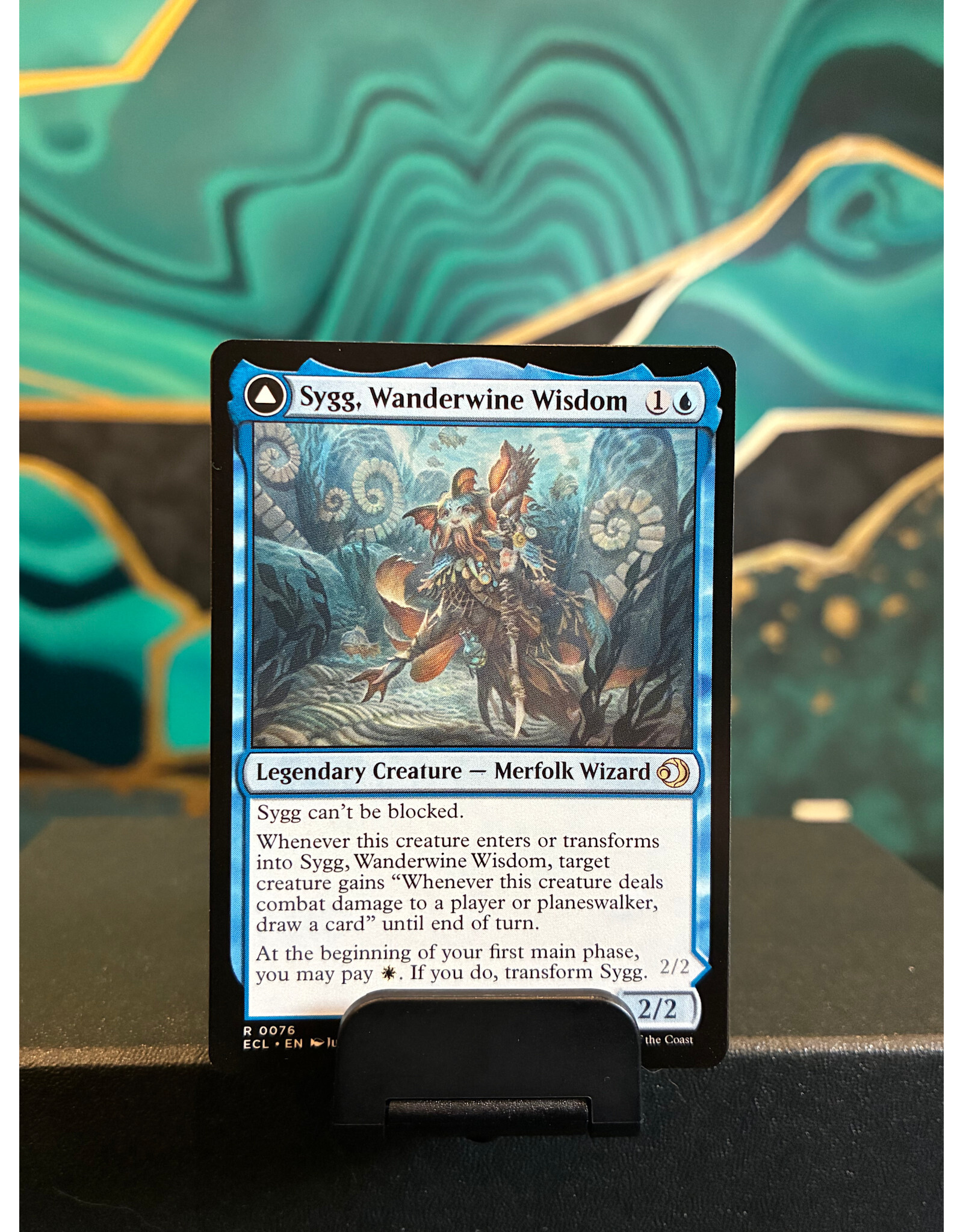 Sygg, Wanderwine Wisdom // Sygg, Wanderbrine Shield  (ECL)