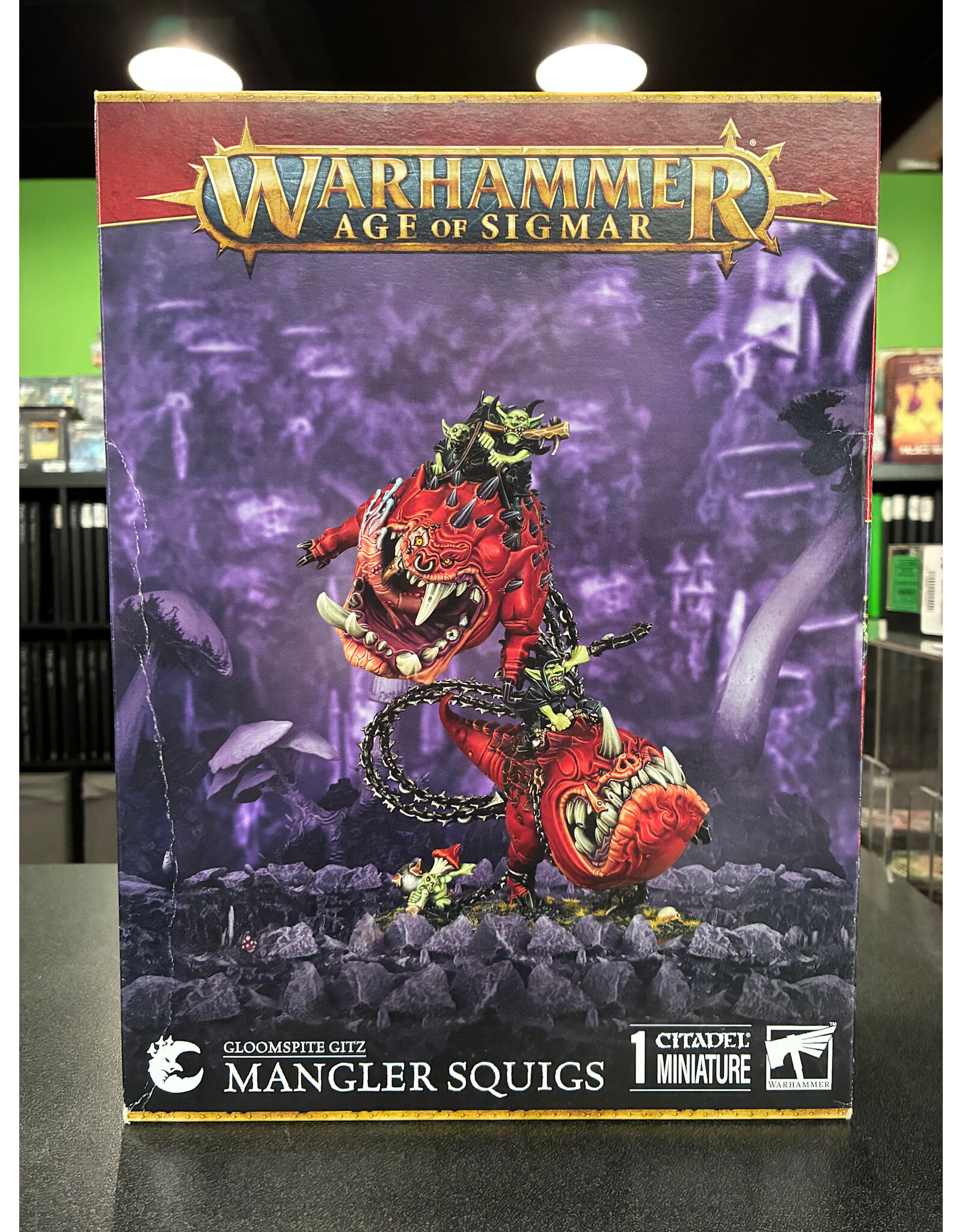 Age of Sigmar Mangler Squigs / Loonboss on Mangler Squigs