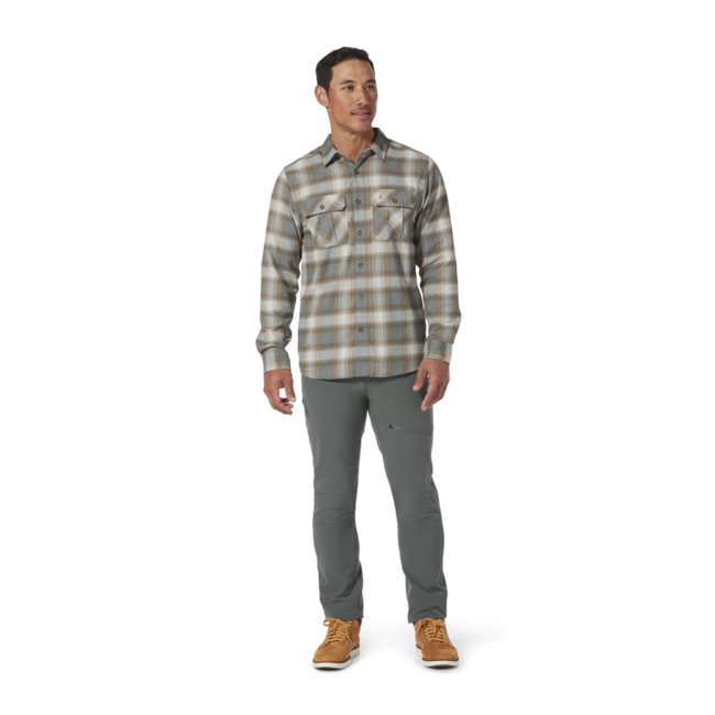 MEN'S LOST COAST FLANNEL PLAID LONG SLEEVE Y422023 LT PELICAN