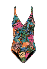 Tribal WRAP FRONT PRINTED ONE-PIECE SWIMSUIT-BLOOMING