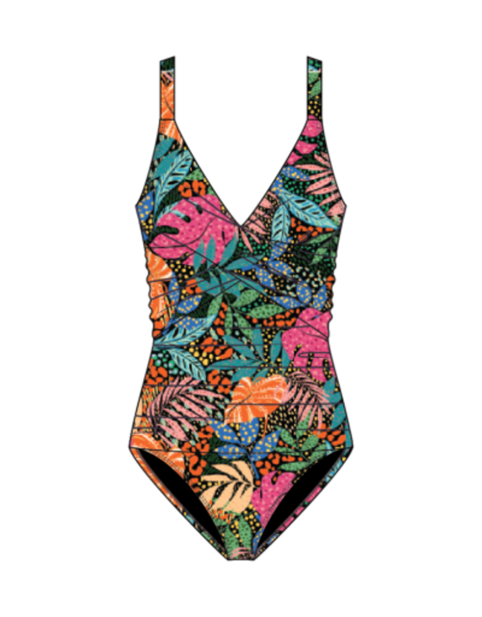 Tribal WRAP FRONT PRINTED ONE-PIECE SWIMSUIT-BLOOMING