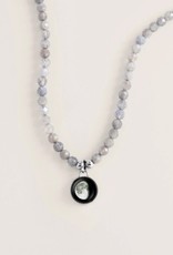 Moonglow Jewelry Moonglow Bhavana Crystal Necklace Gray Agate