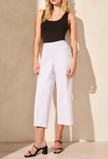 Tribal FLATTEN IT PULL ON CAPRI W/ DTM EYELETS-WHITE