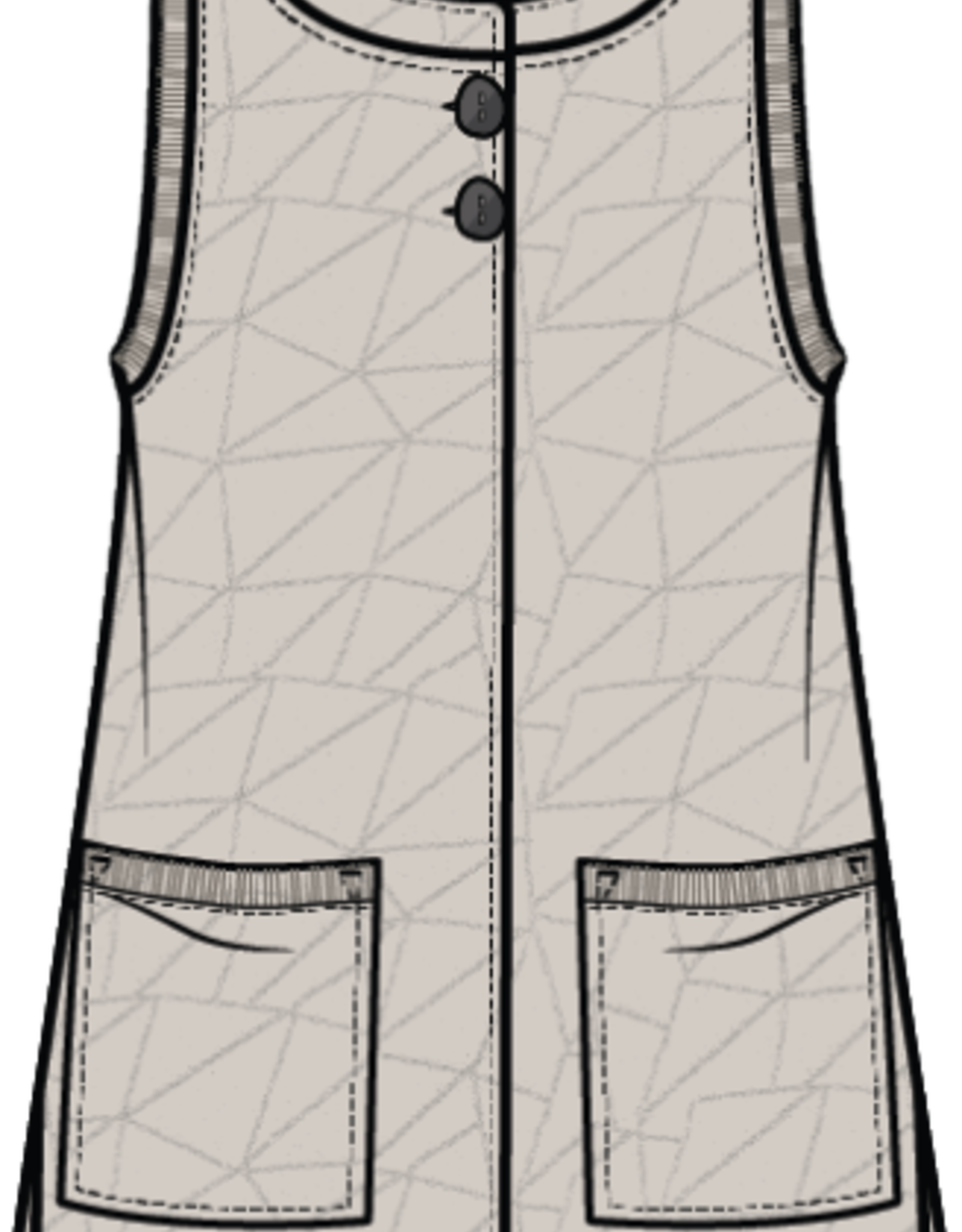 Habitat Clothes to Live In KALEIDOSCOPE QUILT LAYER VEST S25O