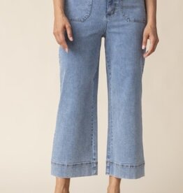 Habitat Clothes to Live In STRETCH DENIM WIDE LEG CROP S25H