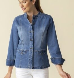 Habitat Clothes to Live In STRETCH DENIM MOTO JACKET S25H