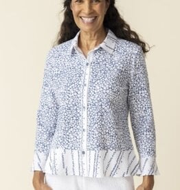 Habitat Clothes to Live In CRINKLE CREPE BUD FLORAL FLOUNCE SHIRT S25H