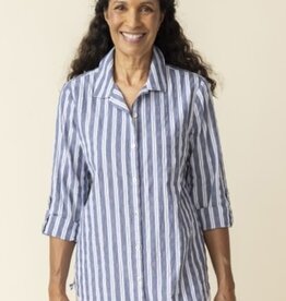 Habitat Clothes to Live In PALM BEACH STRP RIBBON TRIM TUNIC S25H