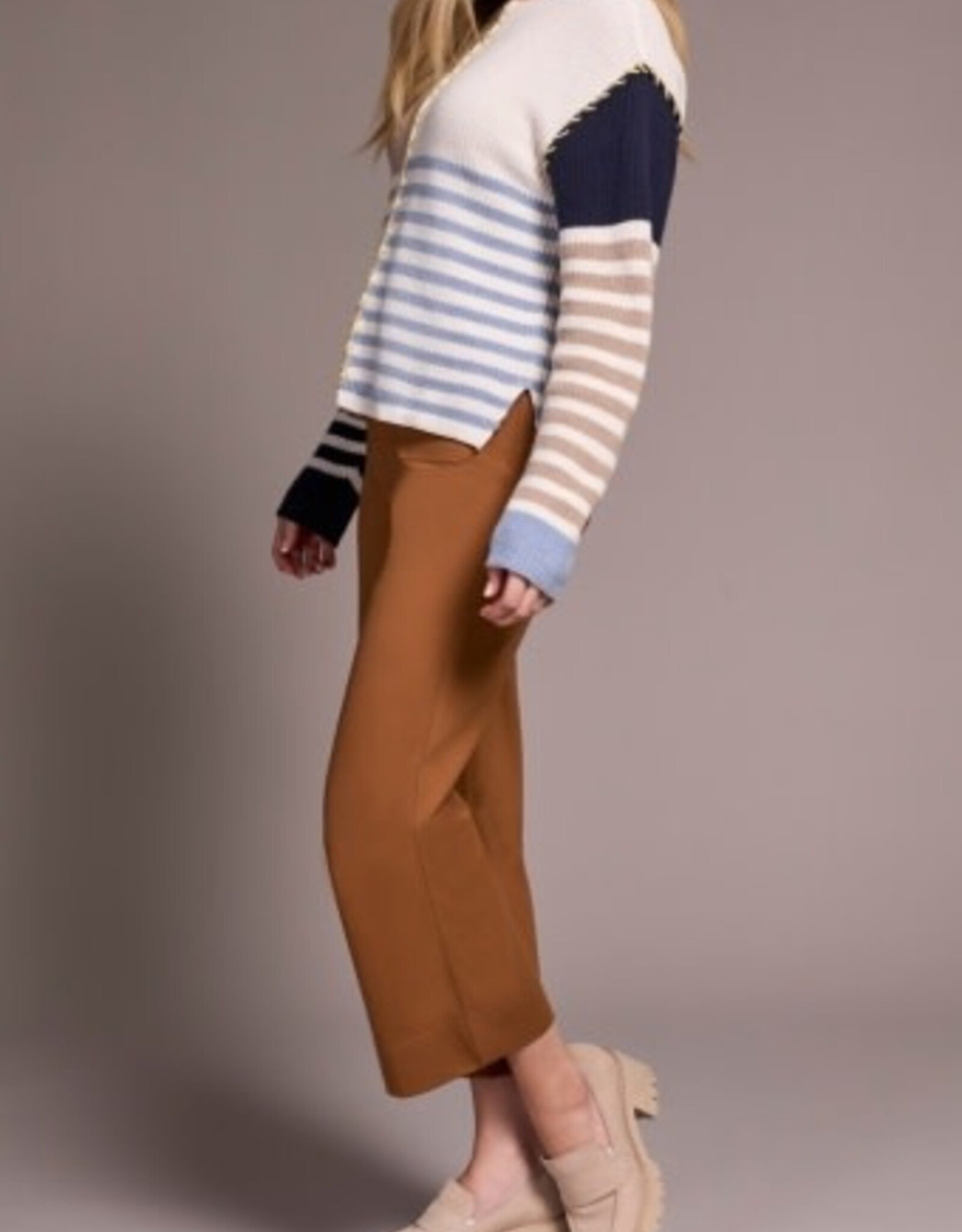 Tribal L/S BOAT NK SWEATER-SANDSTONE