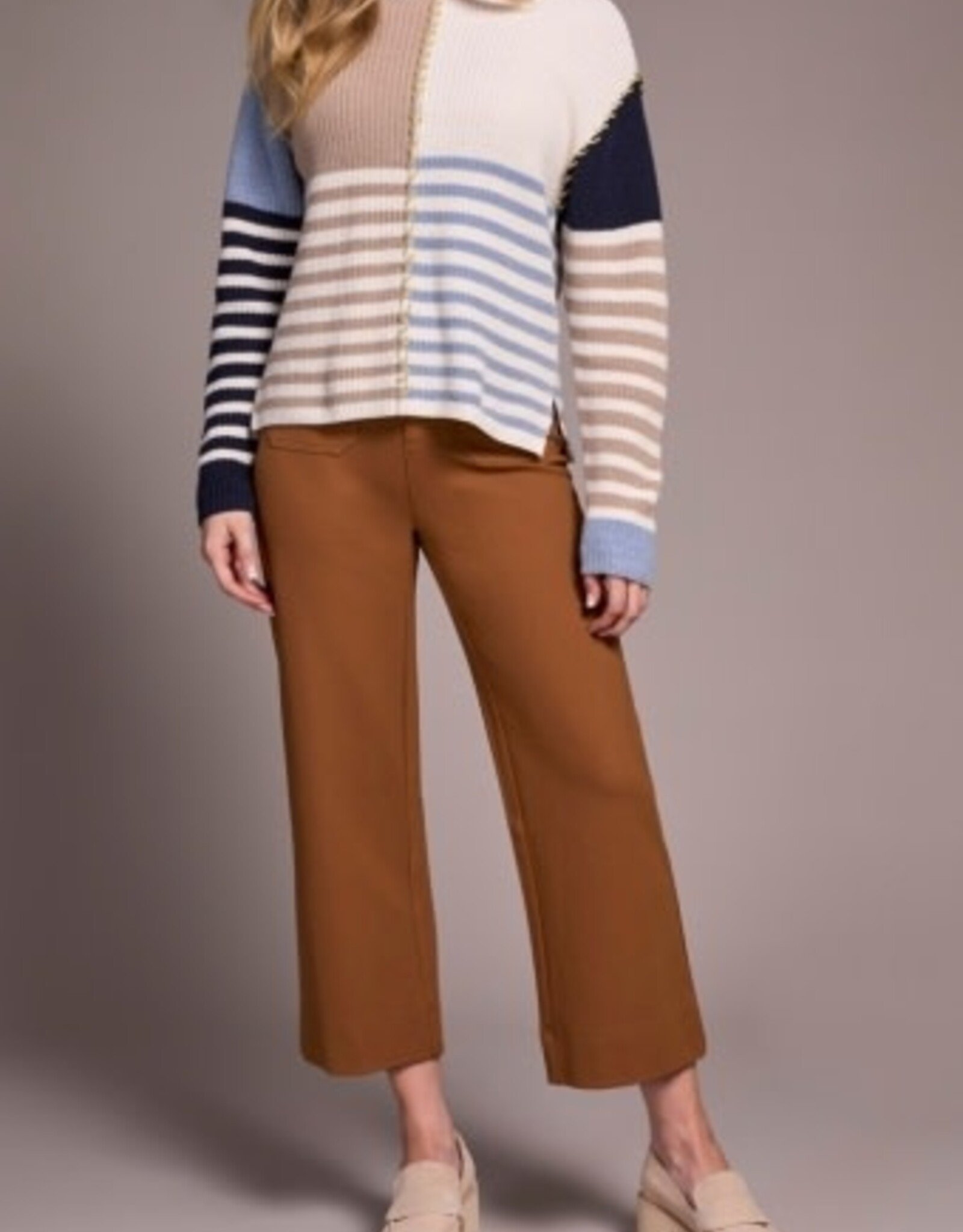Tribal L/S BOAT NK SWEATER-SANDSTONE