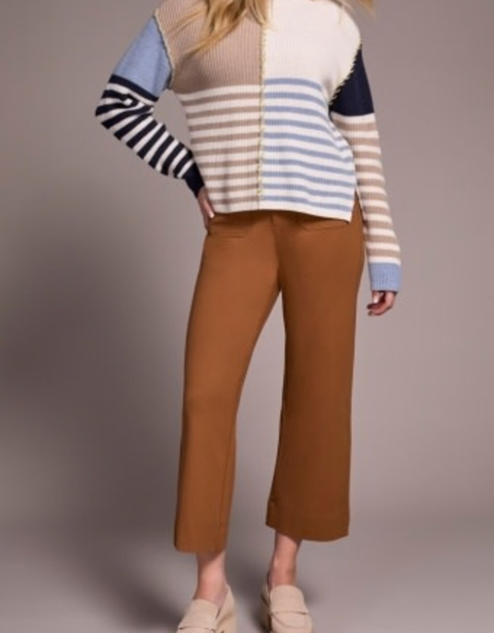 Tribal L/S BOAT NK SWEATER-SANDSTONE