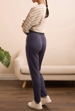 Tribal TECHNO LUX - SCUBA KNIT CONTRAST TRIM PULL-ON ANKLE PANTS-SAPPHIRE