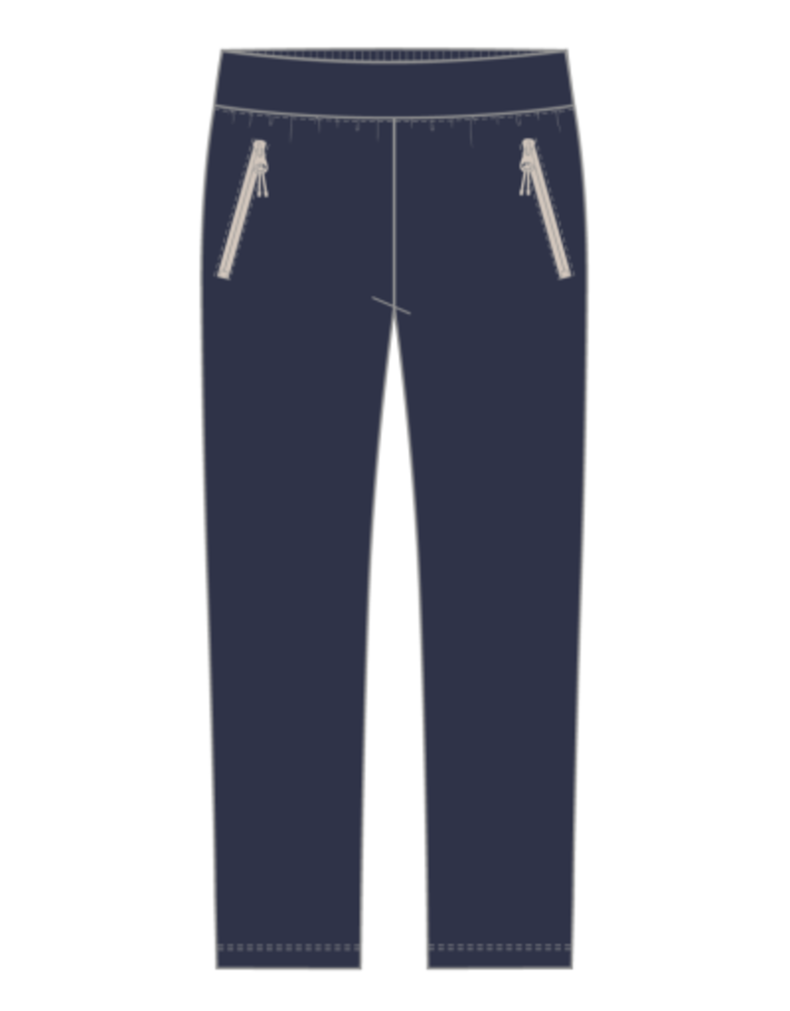 Tribal TECHNO LUX - SCUBA KNIT CONTRAST TRIM PULL-ON ANKLE PANTS-SAPPHIRE