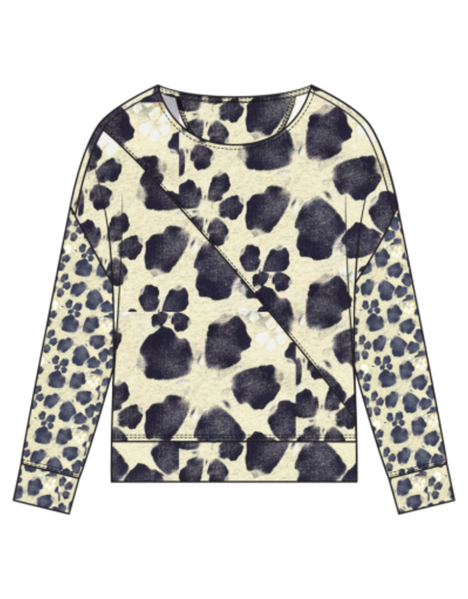 Tribal L/S CREW NECK TOP-H SANDSTONE