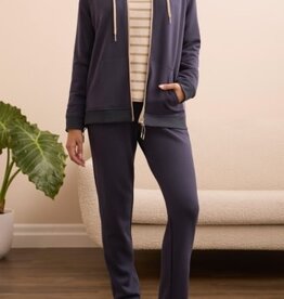 Tribal TECHNO LUX - SCUBA KNIT TEXTURED MOCK NECK CARDIGAN-SAPPHIRE