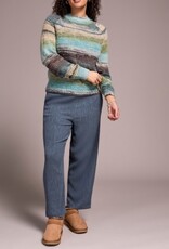 Tribal L/S MOCK NK SWEATER-AQUAHAZE