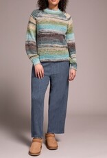Tribal L/S MOCK NK SWEATER-AQUAHAZE