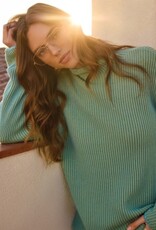 Tribal L/S FUNNEL NK SWEATER-MISTBLUE