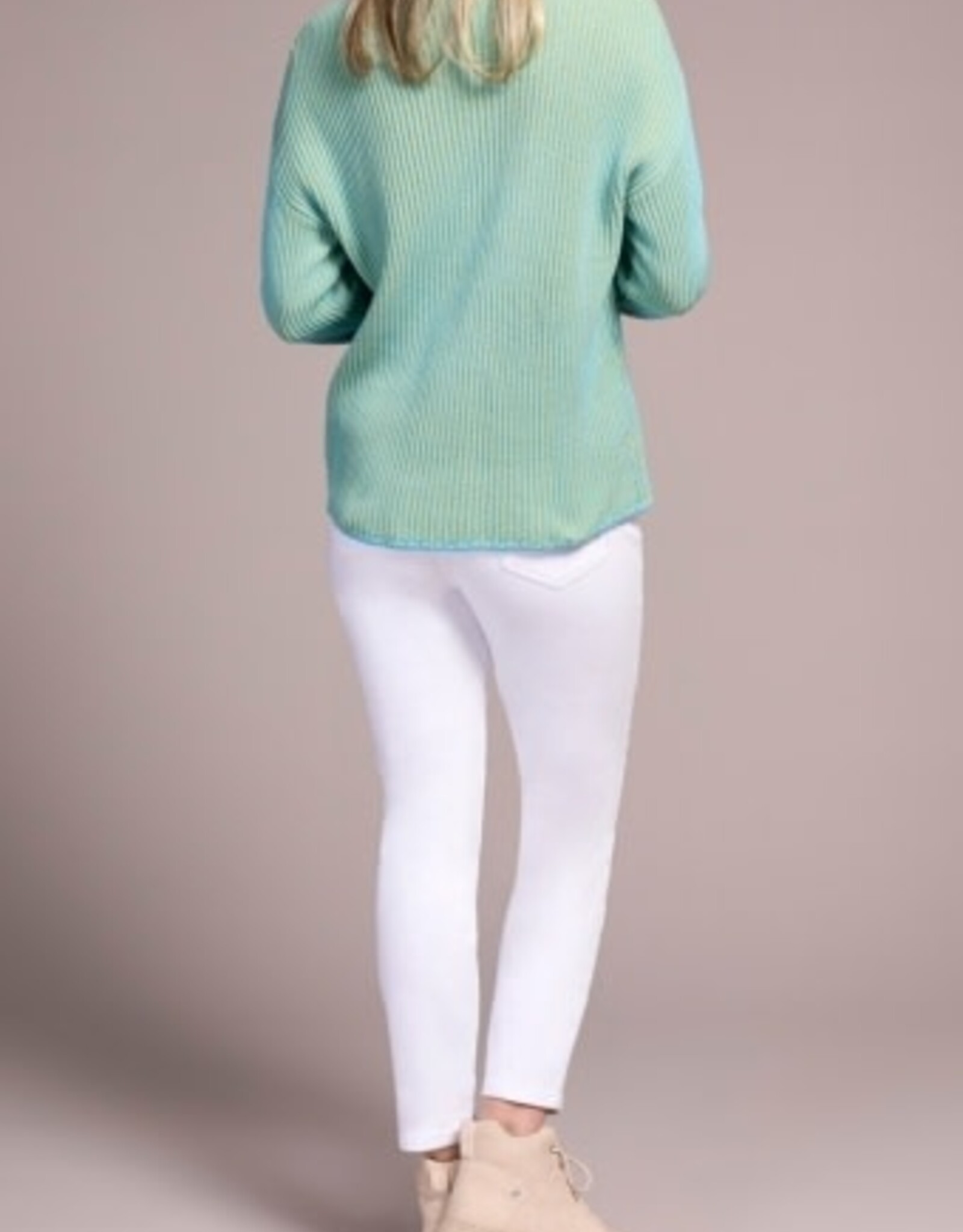 Tribal L/S FUNNEL NK SWEATER-MISTBLUE